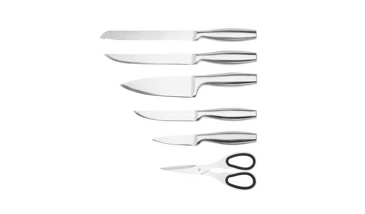 Argos Home 6 Piece Stainless Steel Knife Set - Silver