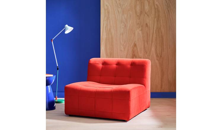 Habitat Archive Velvet Chair - Red