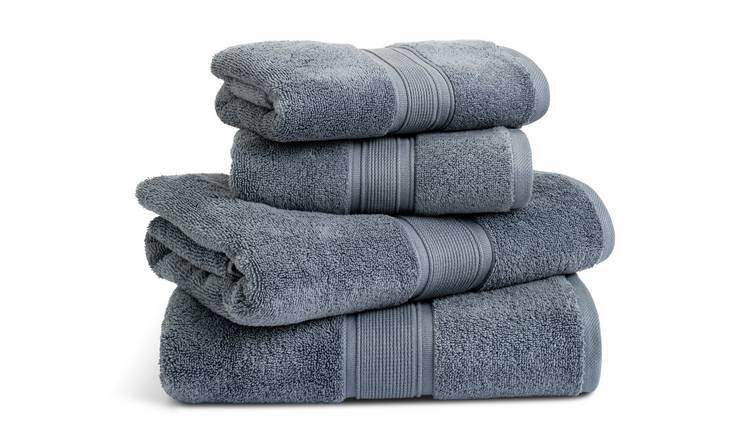 Habitat Supersoft 4 Piece Towel Bale - Rustic Blue