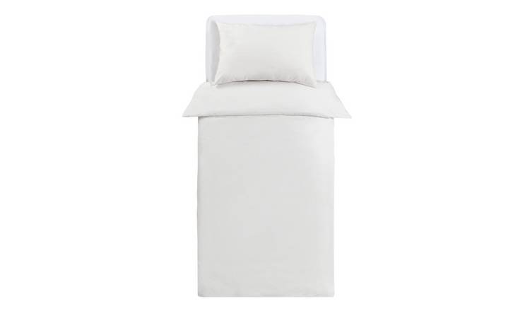Buy Argos Home Brushed Cotton Plain Cream Bedding Set Single Duvet
