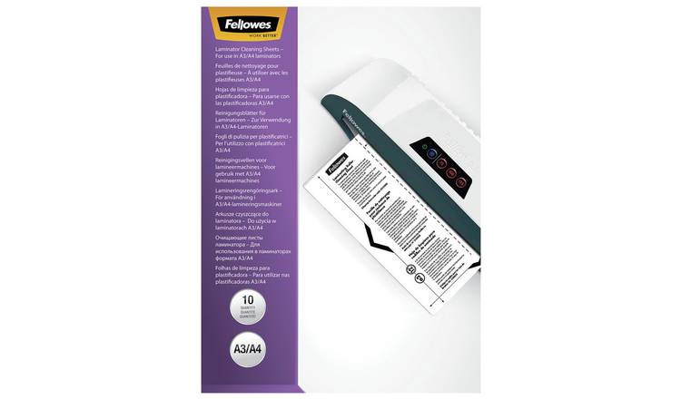 Fellowes A4 Laminator Cleaning Sheets - 10 Pack