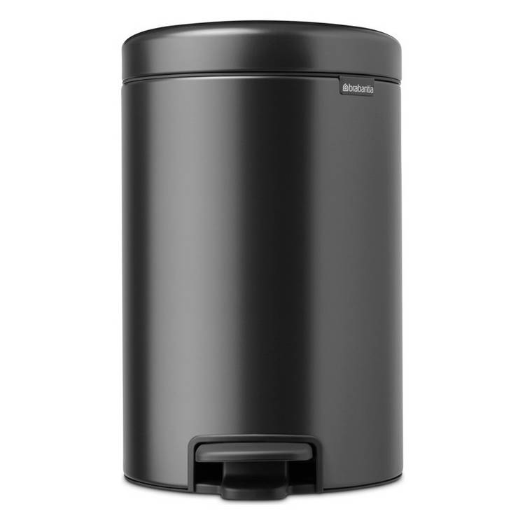Brabantia 12 Litre New Icon Pedal Bin - Black 0