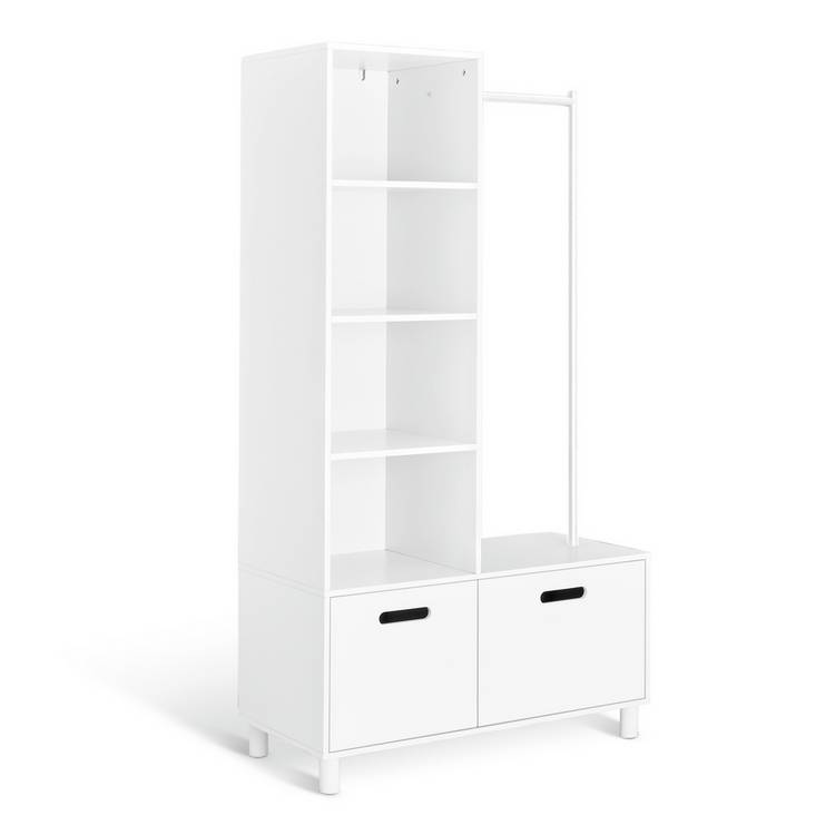 Habitat Henri 2 Drawer Clothes Rail - White 0