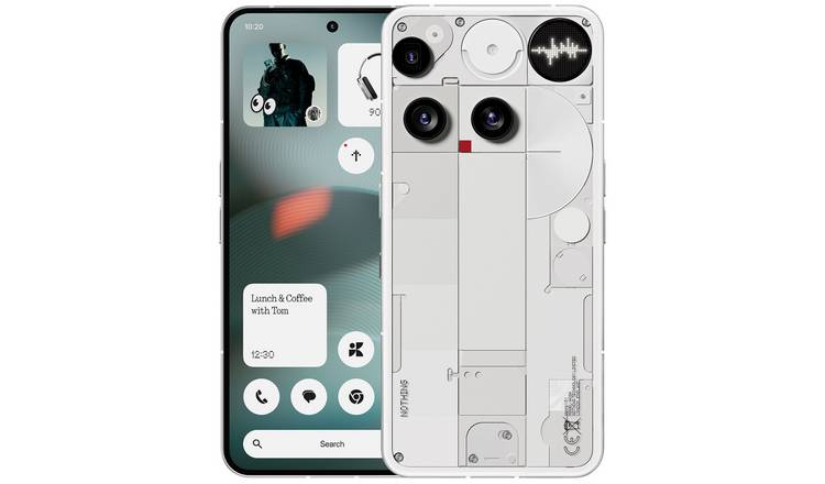 SIM Free Nothing Phone (3) 5G 256GB AI Mobile Phone - White