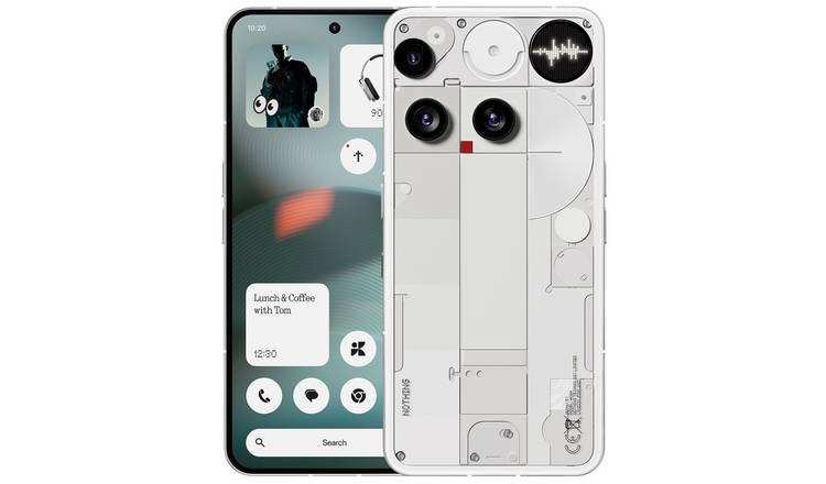 SIM Free Nothing Phone (3) 5G 512GB AI Mobile Phone - White