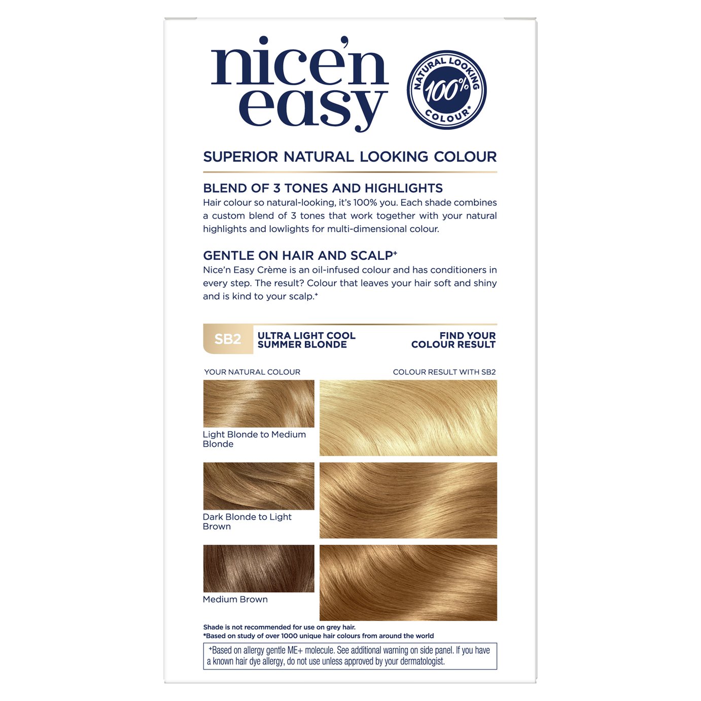 Clairol Nice'n Easy Hair Dye Ultra Light Natural Blonde SB2 Review