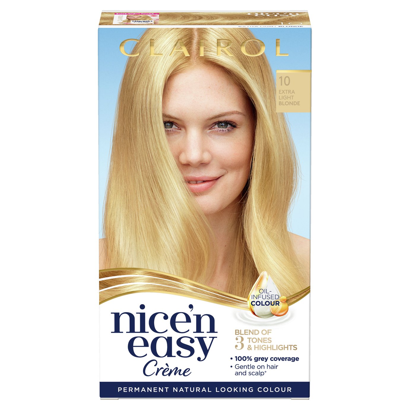 Clairol Nice'n Easy Hair Dye Extra Light Blonde 10 Review