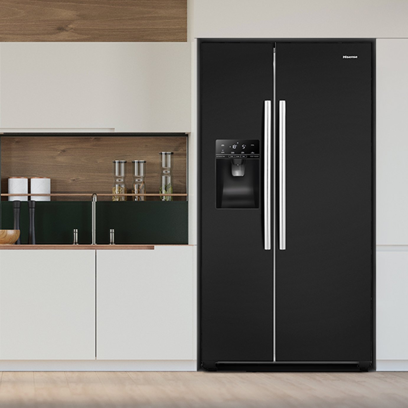 Buy Hisense RS694N4IBE Fridge Freezer - Black | Fridge freezers