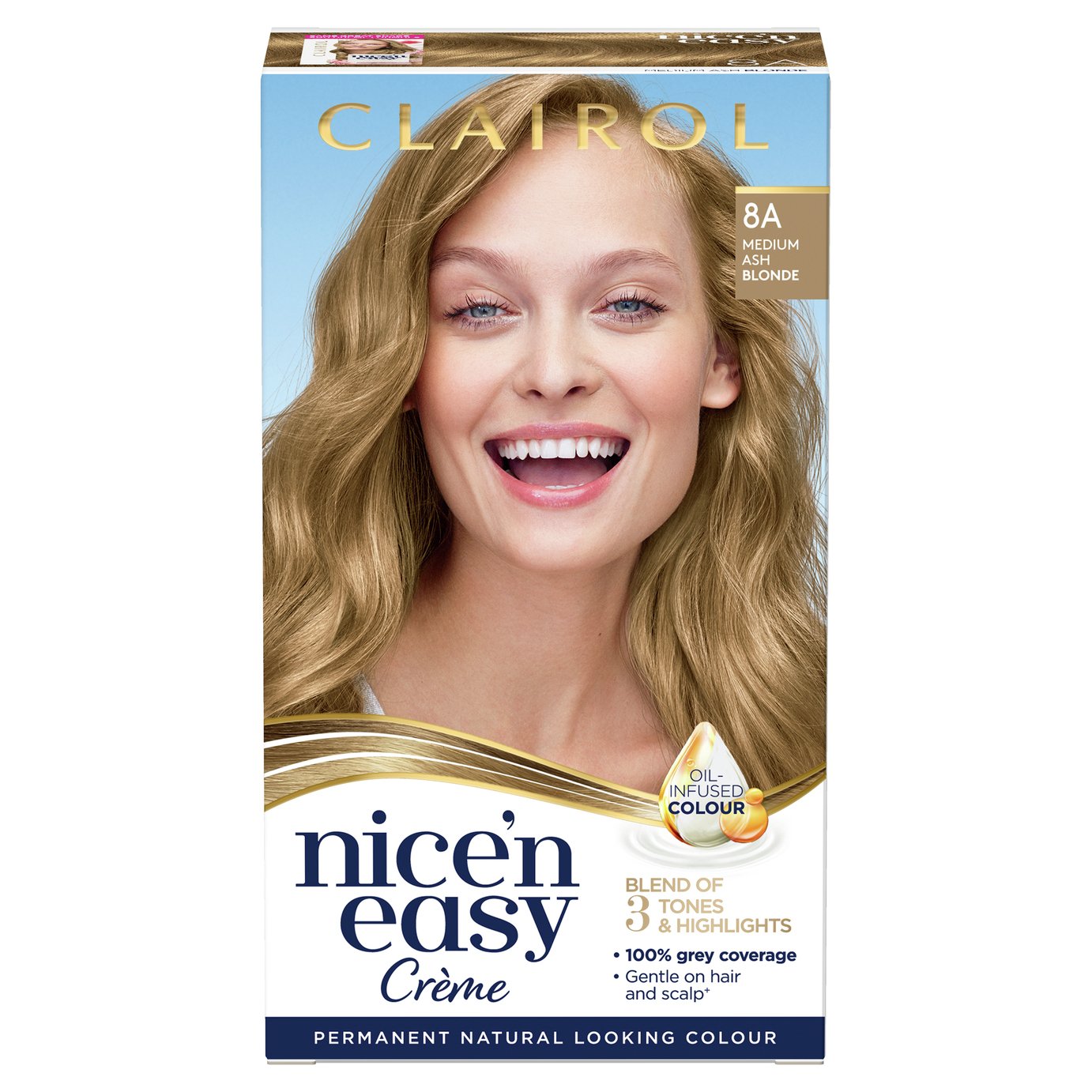 Clairol Nice'n Easy Hair Dye Medium Ash Blonde 8A Review