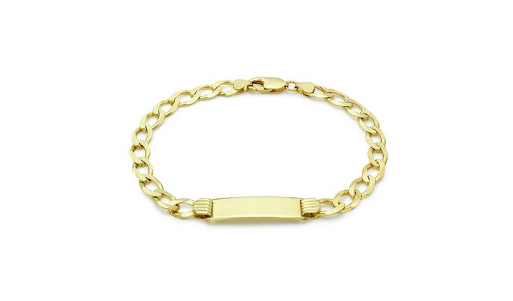 Mens gold deals identity bracelet