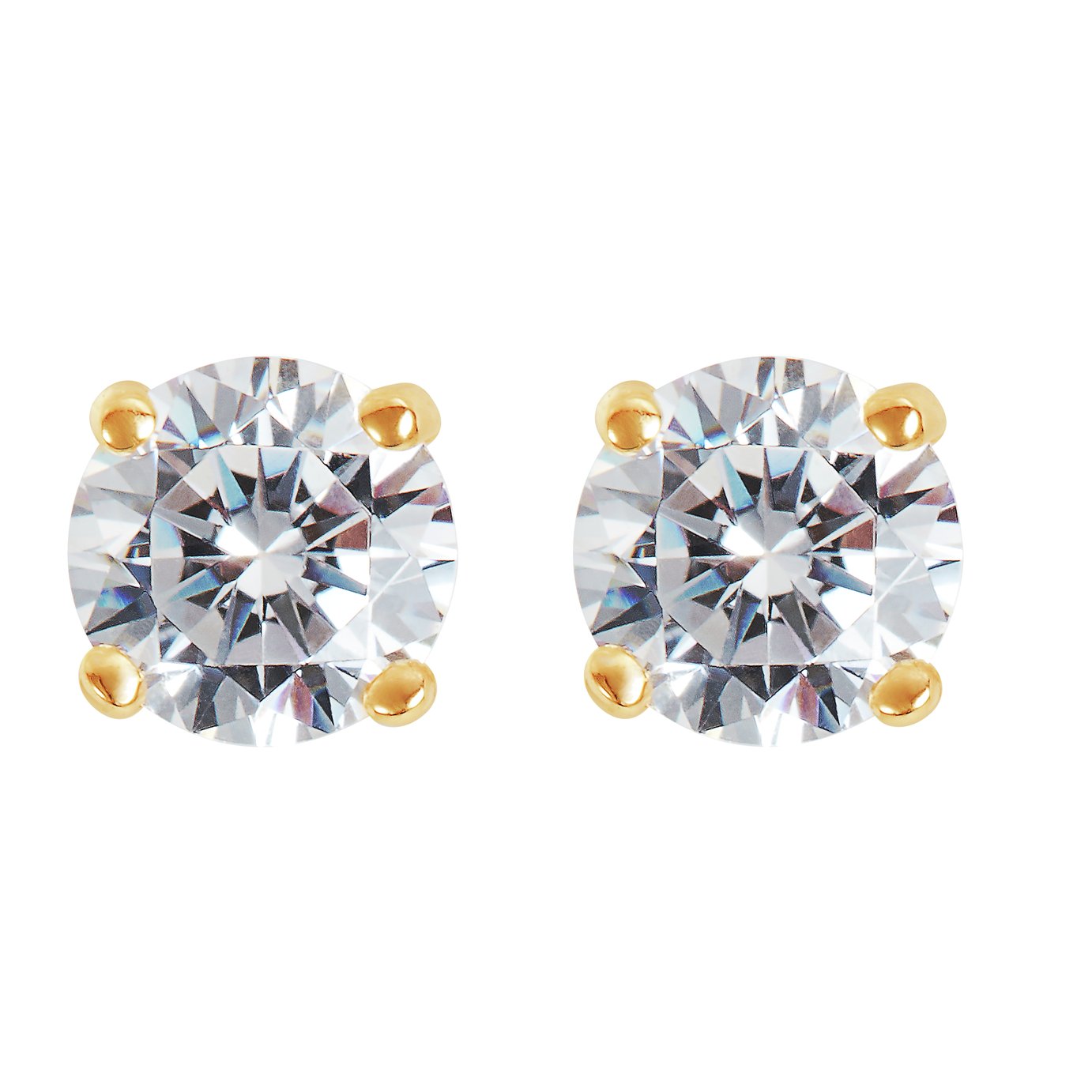 Revere 9ct Gold 4 Claw Cubic Zirconia Stud Earrings Review