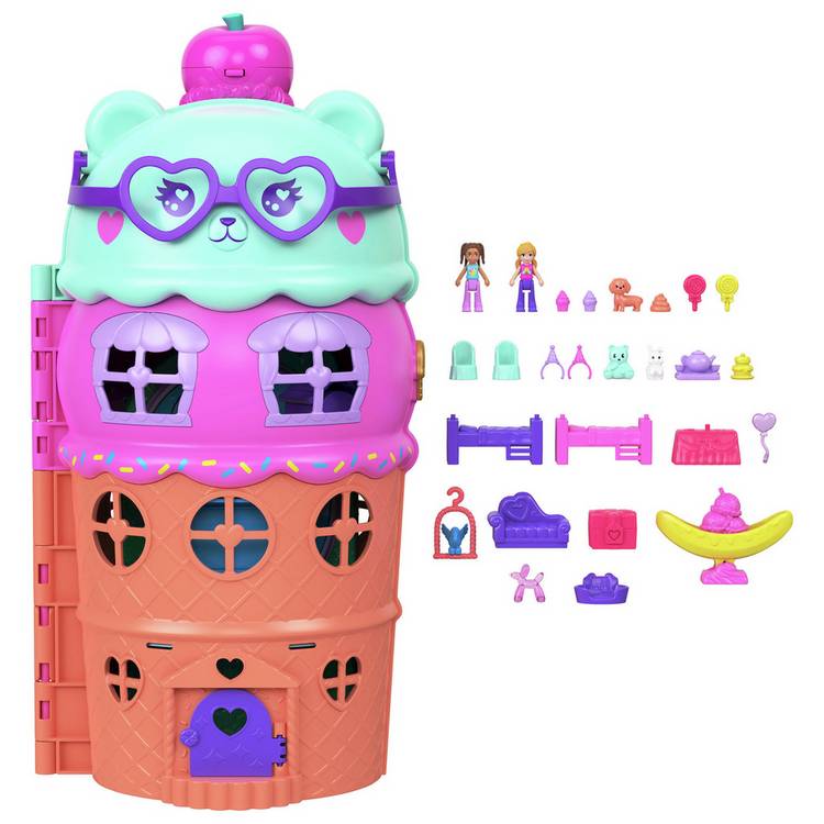 Polly Pocket Large Gelato House Playset & Dolls 0