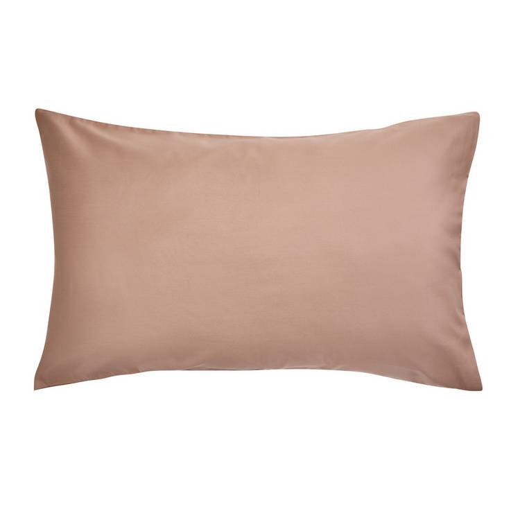 Habitat 400TC Standard Plain Pillowcase Pair - Mocha 0