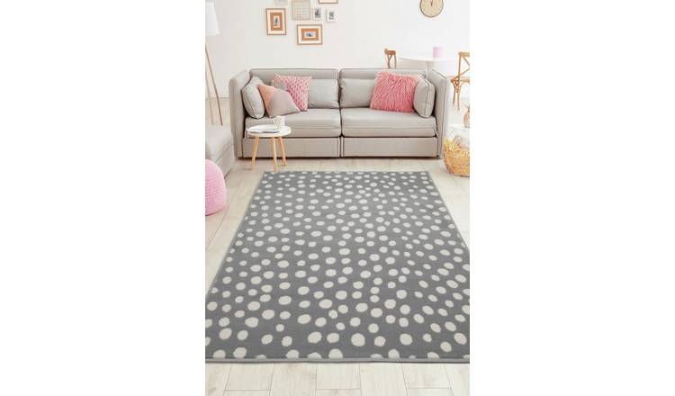 Homemaker Spot Grey Cut Pile Rug - 160x230cm