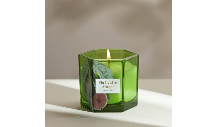 Argos Home Medium Boxed Candle - Fig Leaf & Amber