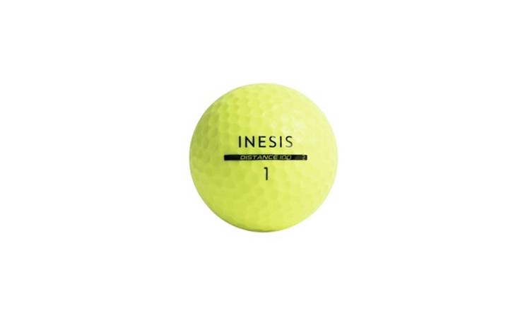 Decathlon Distance 100 Golf Ball - x12, Yellow
