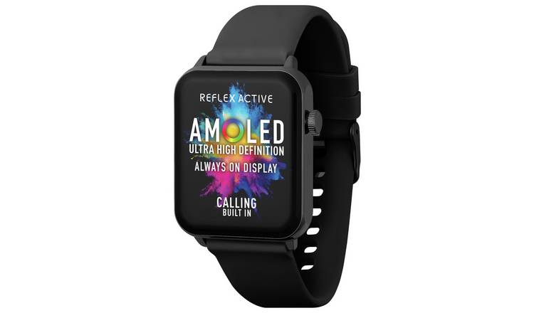 Reflex Active Series 30 Amoled Black Strap Smart Watch