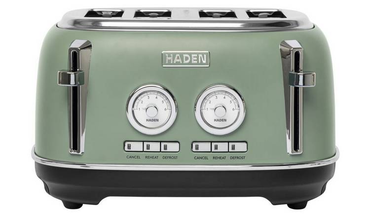 Haden 4 Slice Metal Toaster - Green