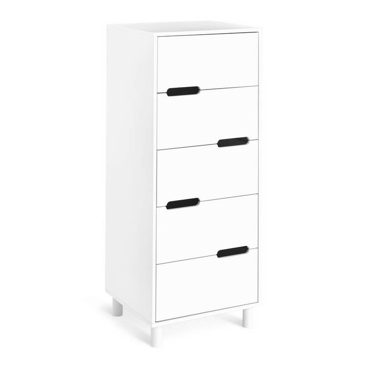 Habitat Henri 5 Drawer Tallboy - White 0