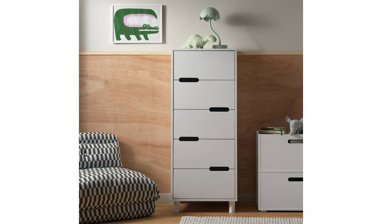 Habitat Henri 5 Drawer Tallboy - White