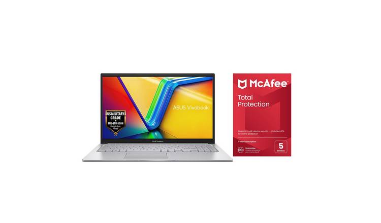 ASUS Vivobook 15 15.6in i7 16GB 1TB Laptop Bundle - Silver