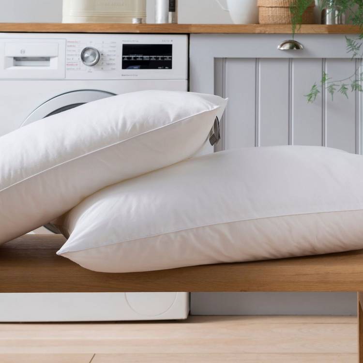 The Fine Bedding Company Spundown Medium Pillow - 2 Pack 0
