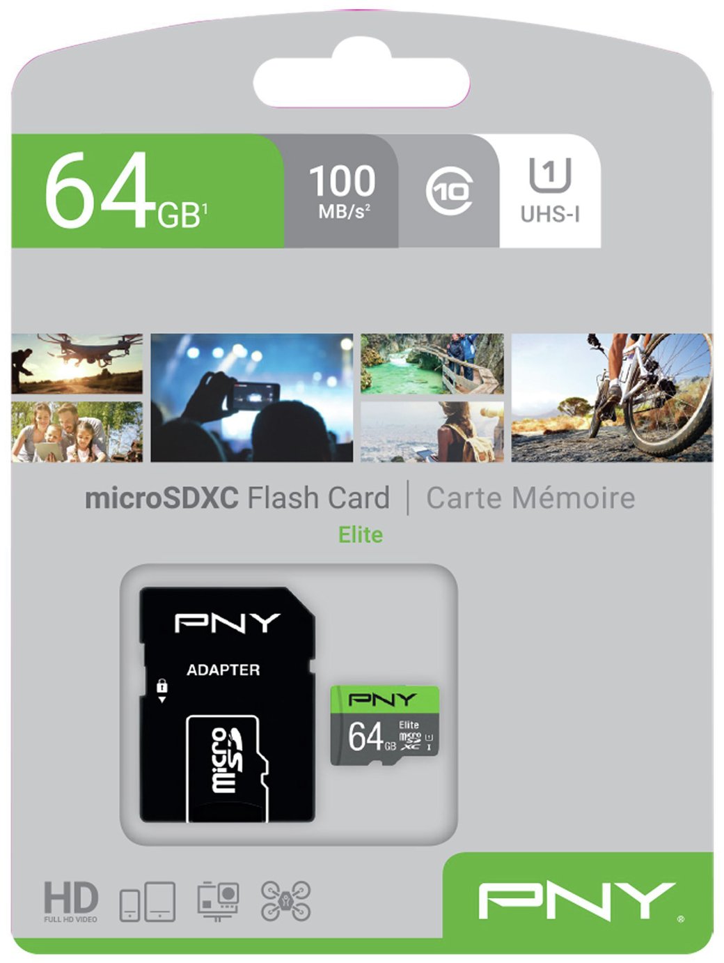 PNY Elite Class 10 UHS microSD Card - 64GB