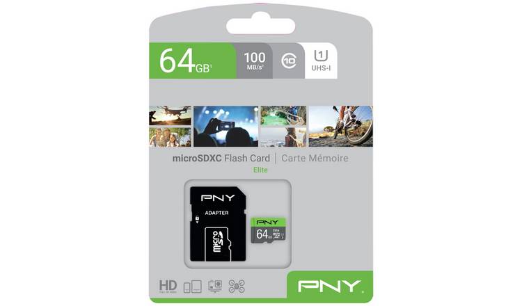 PNY Elite Class 10 UHS microSD Card - 64GB