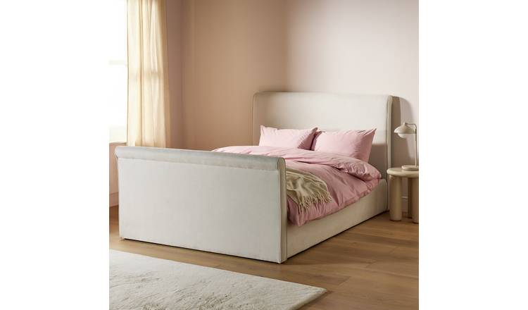 Argos Home Barley Kingsize Side Lift Ottoman Bed - Natural