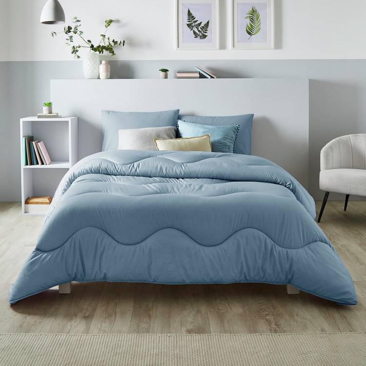 Night Lark Linen Print Coverless 10.5 Tog Duvet Set - King 0