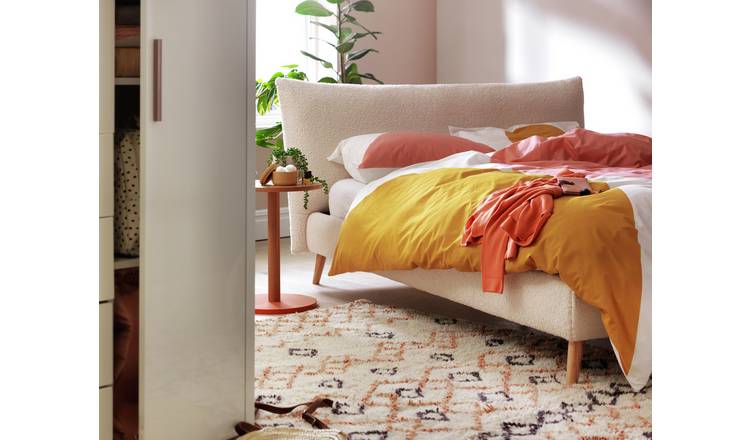Habitat Marshmallow Double wooden Bed Frame - White