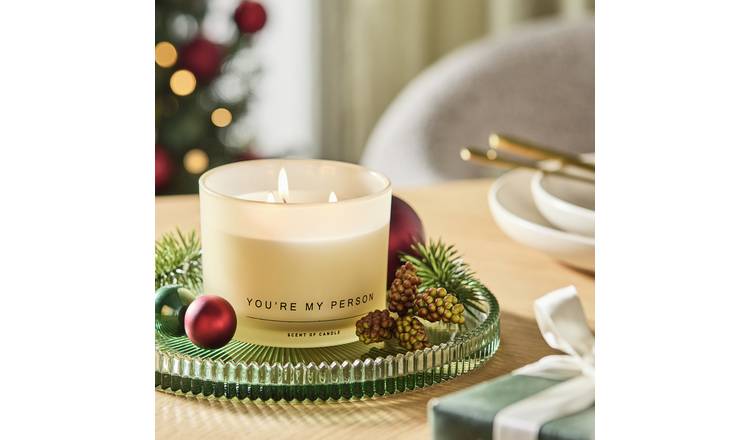 Argos Home You're My Person Large Candle -Honey & Sandalwood