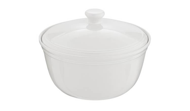 Habitat Stoneware 2.5 Litre Casserole Dish - White