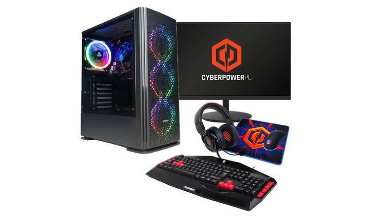 CyberPowerPC R5 16GB 500GB Gaming PC & 23.8in Monitor Bundle