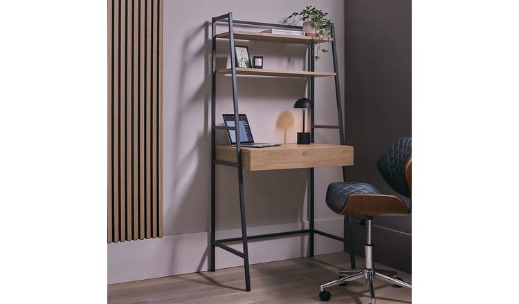 Argos Home Loft Living 1 Drawer Ladder Office Desk - Oak