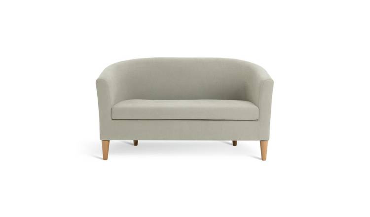 Argos Home Tub Faux Leather 2 Seater Sofa - Mocha