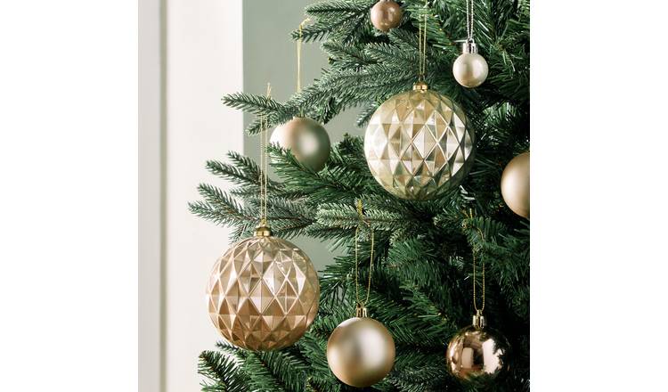 Habitat Pack of 2 Shatterproof Christmas Bauble - Bronze
