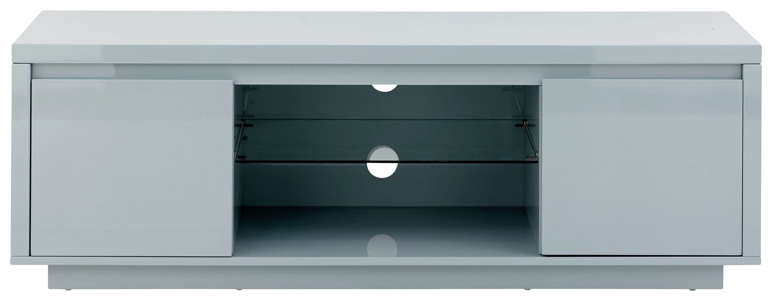 Polar 2 Door Large TV Unit - Grey Gloss