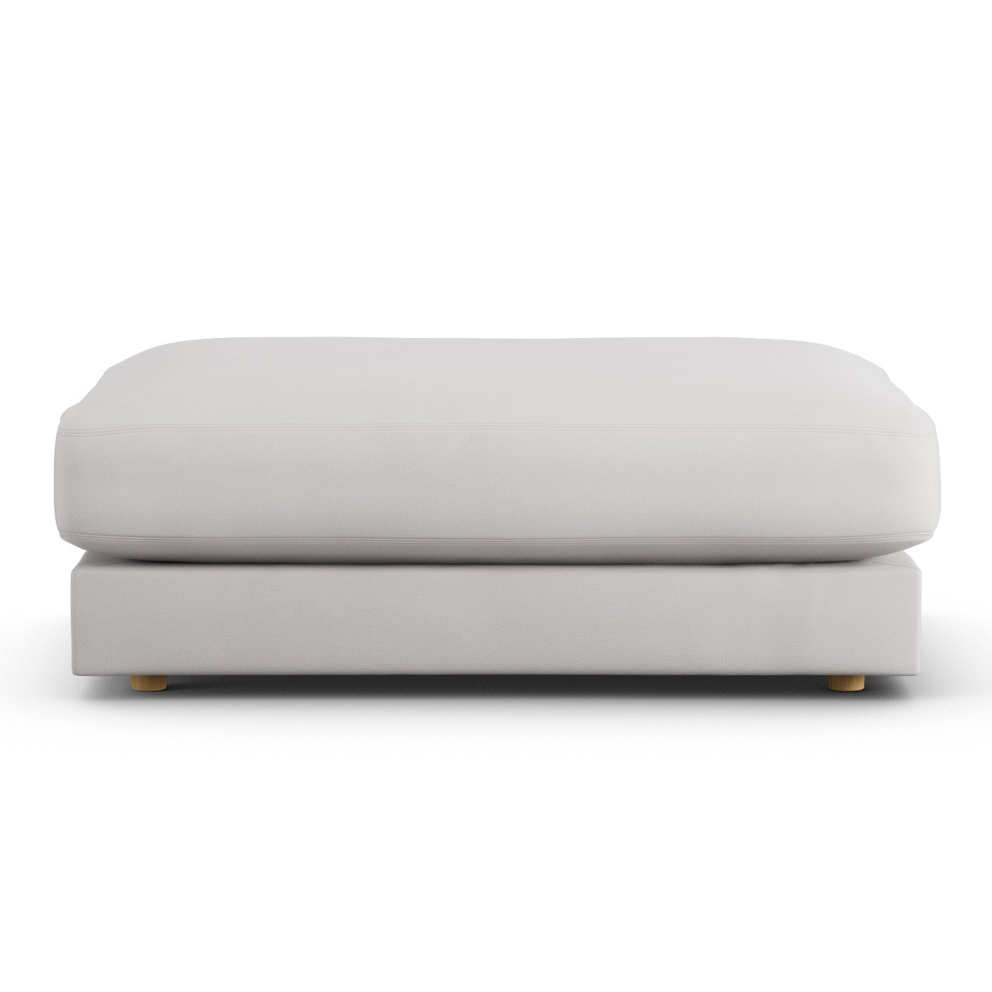 Habitat Ayr Fabric Footstool - Natural - Ash Leg