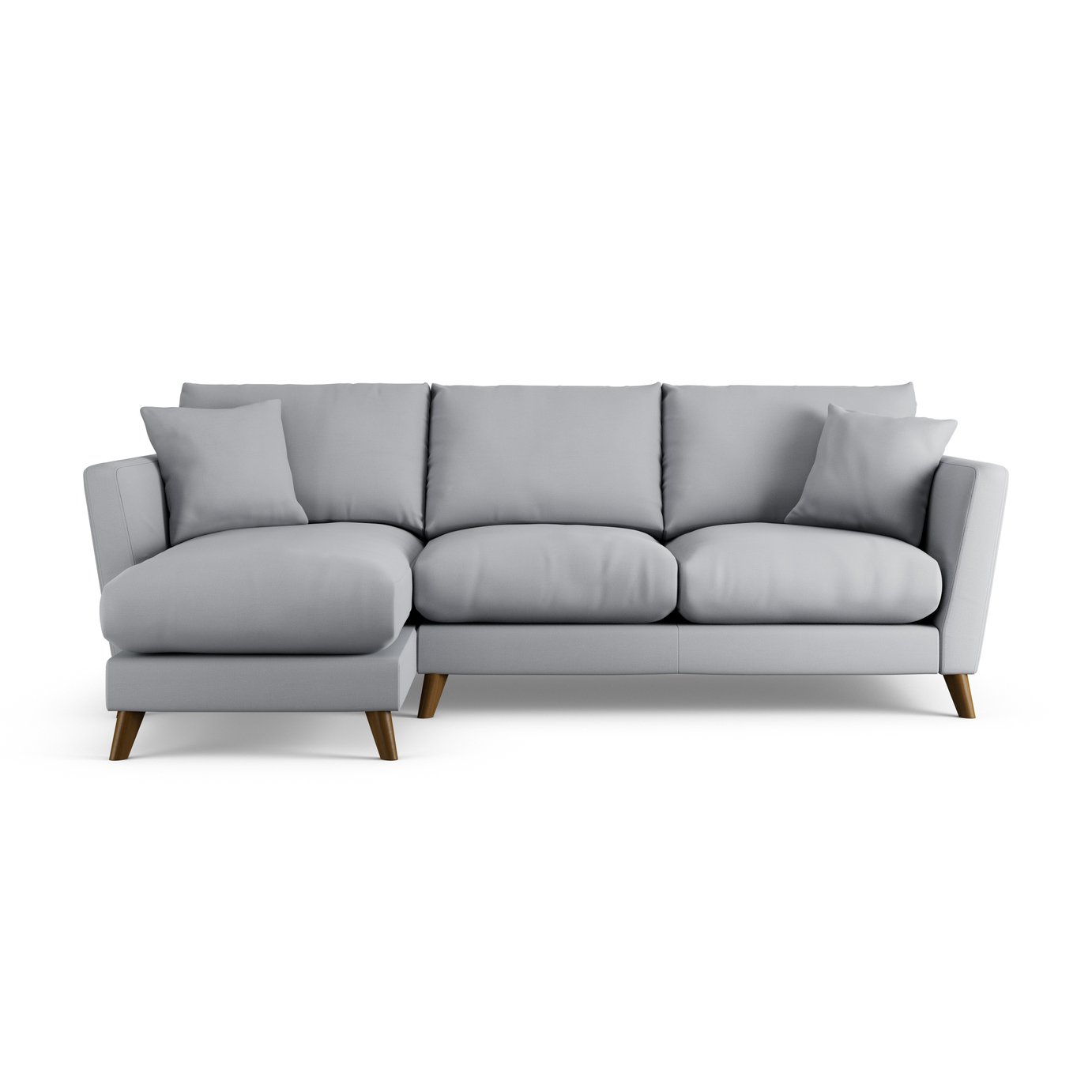 Habitat Lomond Left Hand Corner Sofa - Grey - Dark Leg