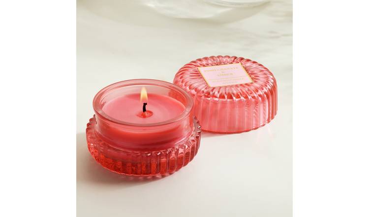 Habitat Small Lidded Votive Candle - Pomegranate & Amber