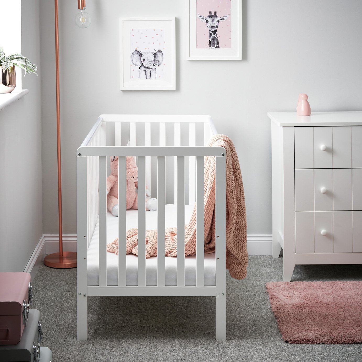 argos grey cot