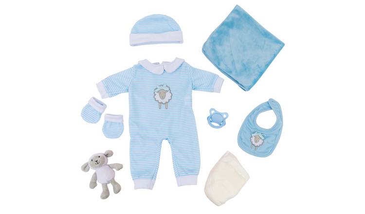 Tiny Treasures Layette Blue Dolls Outfit Gift Set