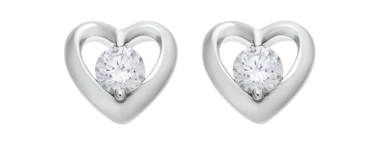 Revere Sterling Silver Open Heart Cubic Zirconia Earrings Review