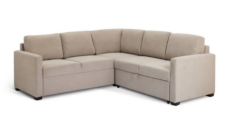 Habitat Reagan Fabric Corner Sofa Bed- Natural