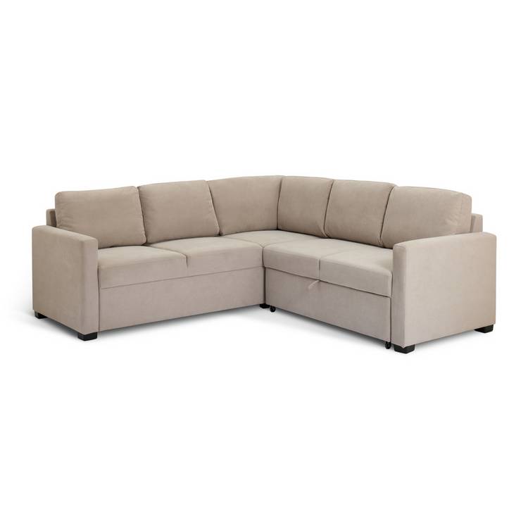 Habitat Reagan Fabric Corner Sofa Bed- Natural 0