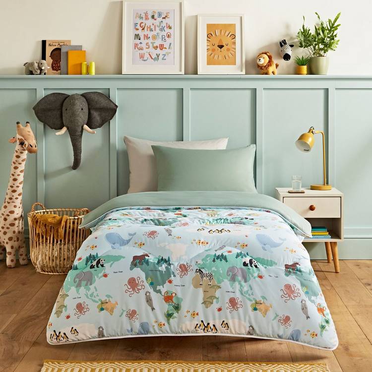 Night Lark Junior Animal Atlas Coverless Duvet Set - Single 0