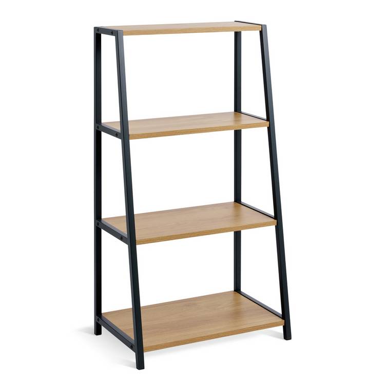 Habitat Loft Living 4 Tier Shelving Unit - Oak 0