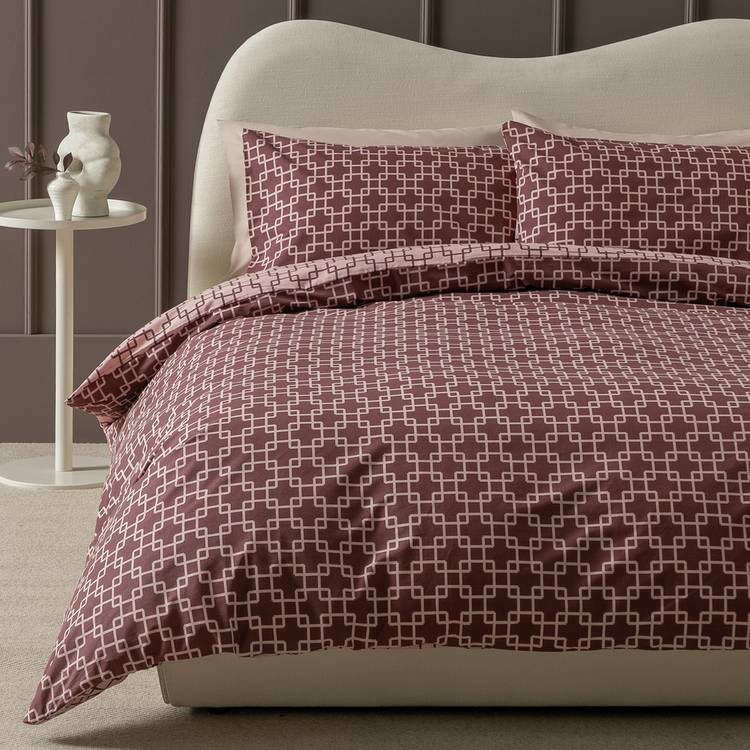 Habitat Geo Trellis Pink Bedding Set - Single 0