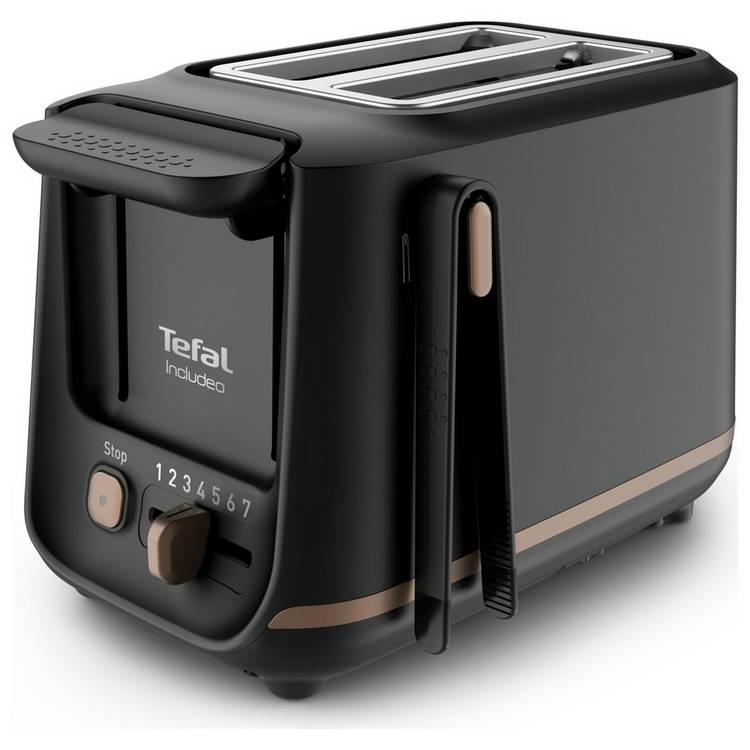 Tefal TT533840 Includeo Wide Slot 2 Slice Toaster - Black 0